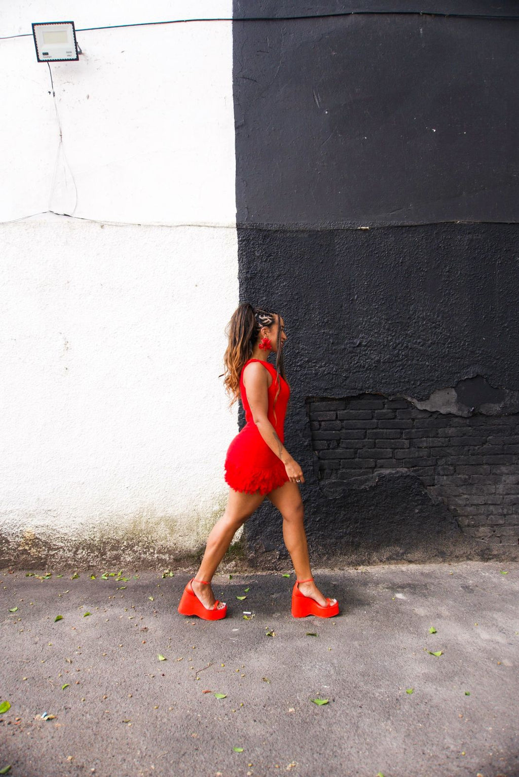 Vestido Curto de Tricô Texturizado Latina