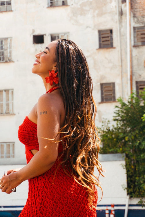 Vestido de Crochê Zarê Vermelho