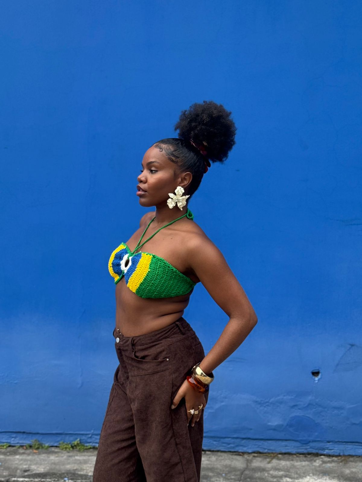 Cropped Brasil Verde e Amarelo