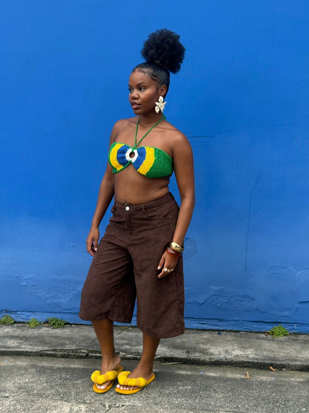 Cropped Brasil Verde e Amarelo